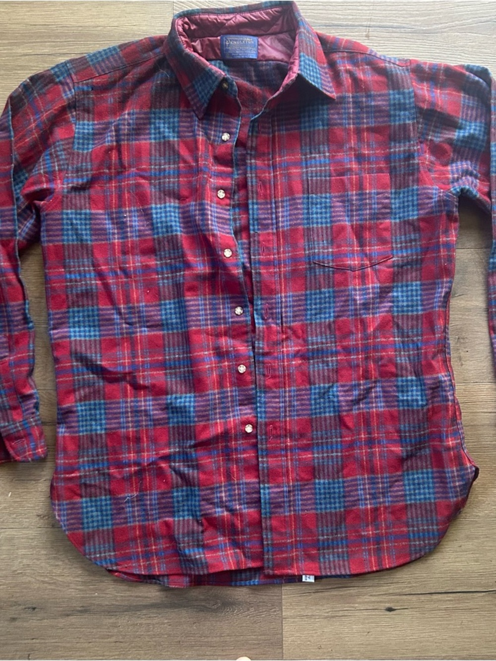 Pendleton Red & Blue Plaid Button-Down Shirt